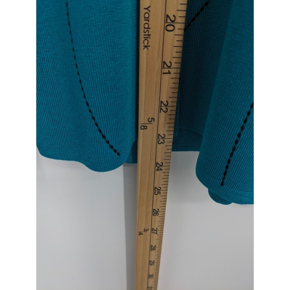 Ming Wang Sweater Set Women Medium Teal Green Two Piece cardigan Tank Top Mature - Picture 9 of 12